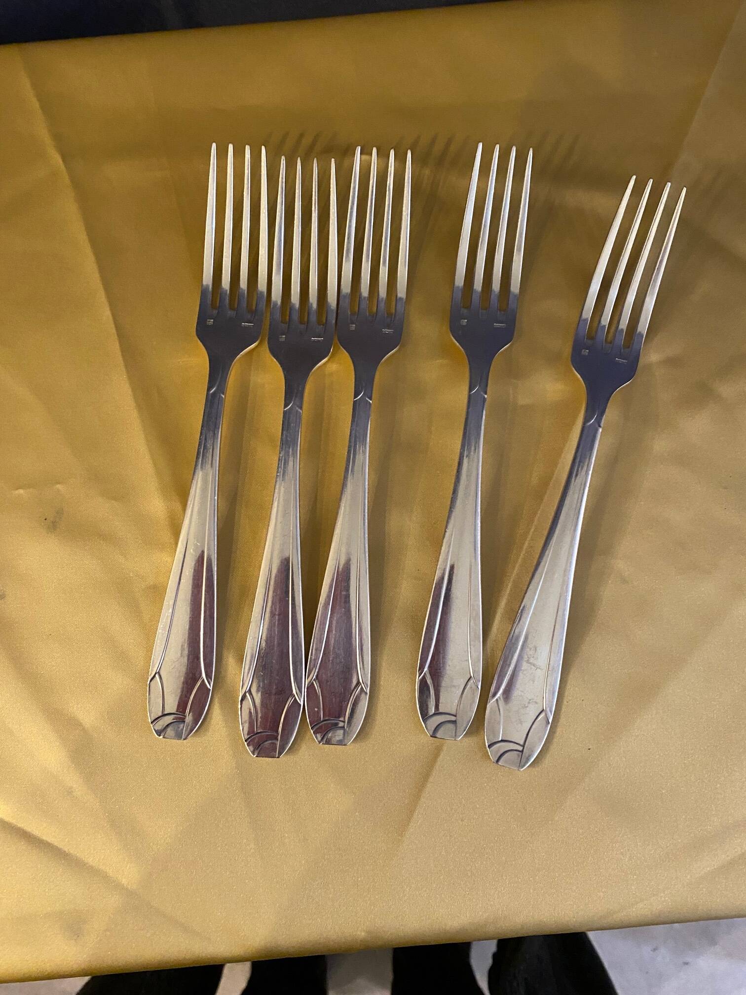 Serie de couverts apollo metal argente style art deco