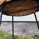 Paire de chaises en rotin pied métal noir