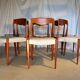 Set of 6 scandinavian teak chairs