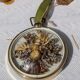 Domed frame of dried flowers