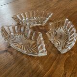 Lot 3 coupelles apéritif en verre taillé - anciennes, vintage