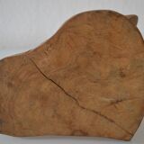 Modernist brutalist lamp free form years 60 olive wood