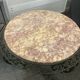 wrought iron and marble coffee table