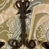 Paire d’appliques en fer forgé cordé