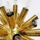 XXL 1960s Space Age brass ceiling lamp by J.T. Kalmar with 43 arms | 66 cm