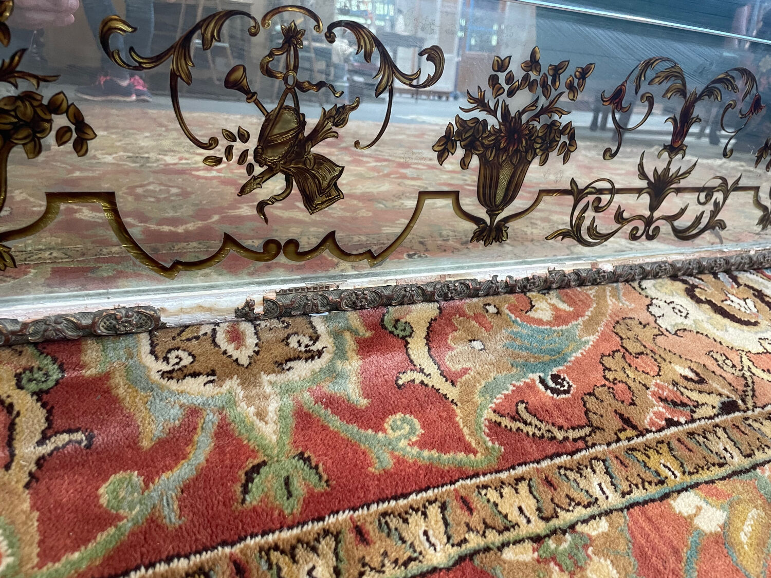 Venetian mirror from brasserie 325x131cm