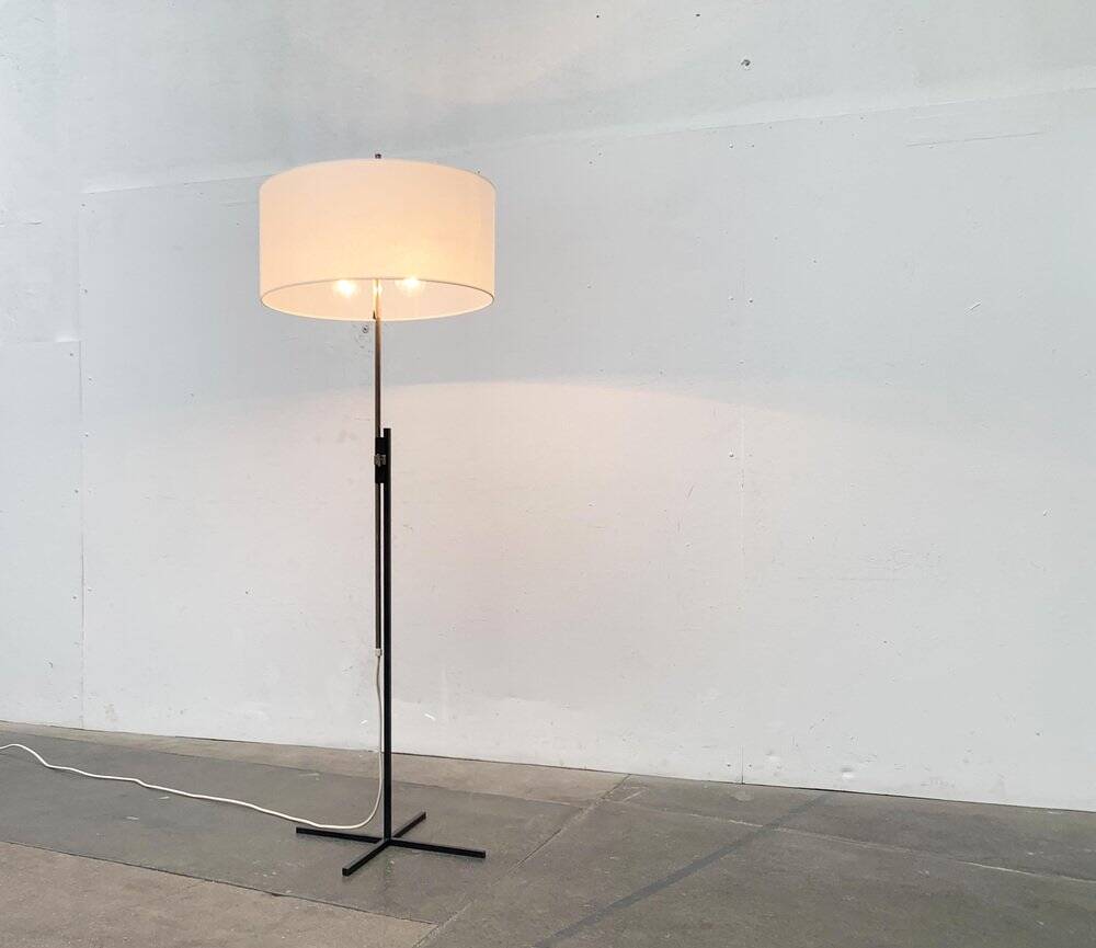 Mid-century German minimalist floor lamp by Kaiser Idell / Kaiser Leuchten, 1960s.