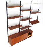 Vintage mid century Royal System Wall Unit with sideboard & shelves in teak by Poul Cadovius, 1960s