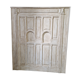 patinated wooden headboard