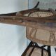 6 antique bistro chairs with curved wood and caning from 1900 L&H Cambier Frères