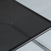 Table basse en métal noir et aluminium, Danemark, années 1970