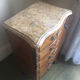 Rosewood and marble chest of drawers