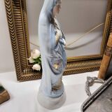Antique Religious Biscuit Statuette Virgin Mary Sacred Heart