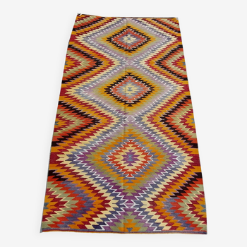 Turkish kilim rug,273x166 cm.MYK-1627