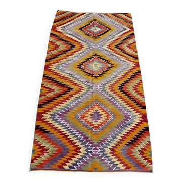 Turkish kilim rug,273x166 cm.MYK-1627
