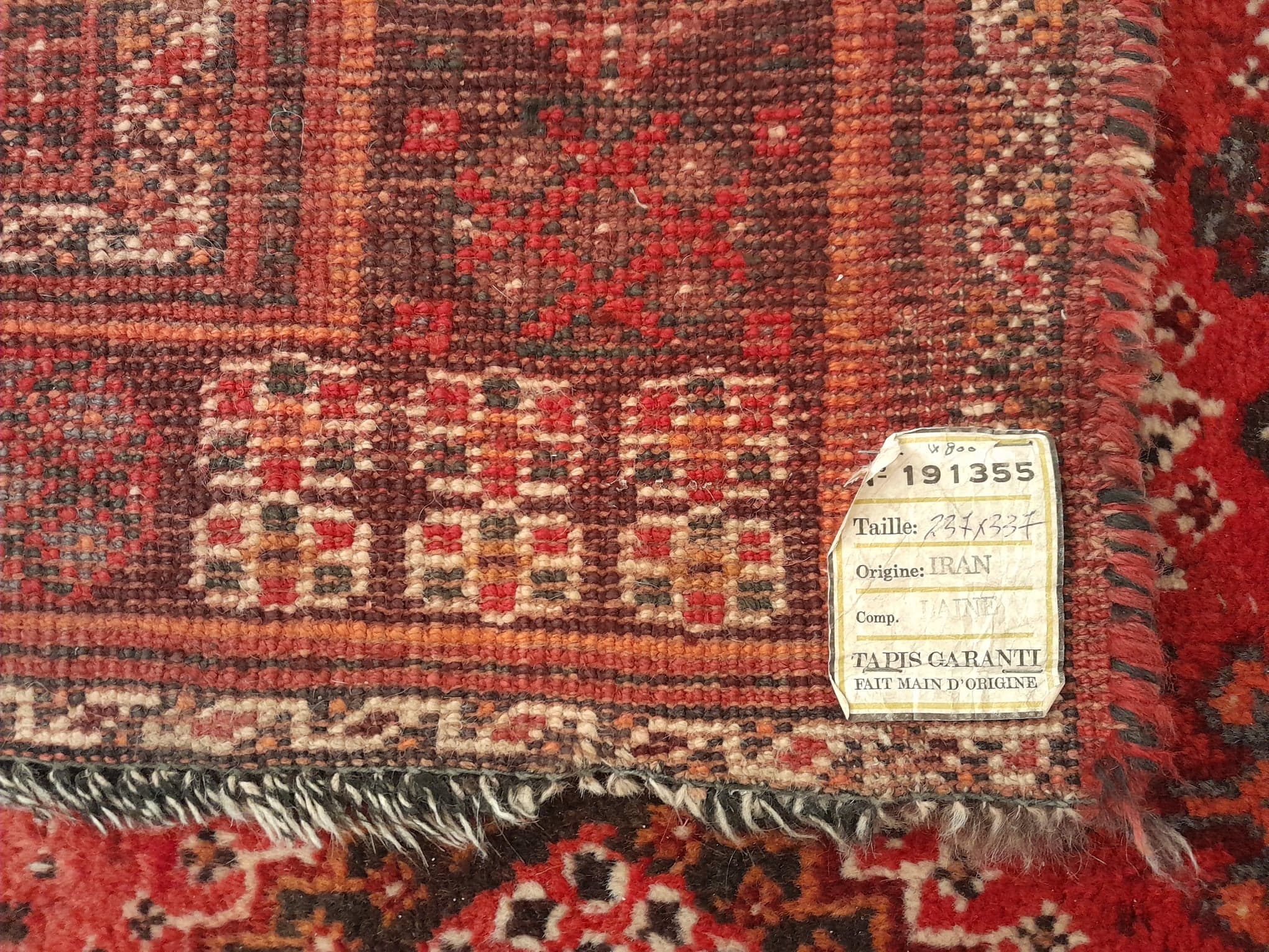 Handmade shiraz persian carpet 337x237cm