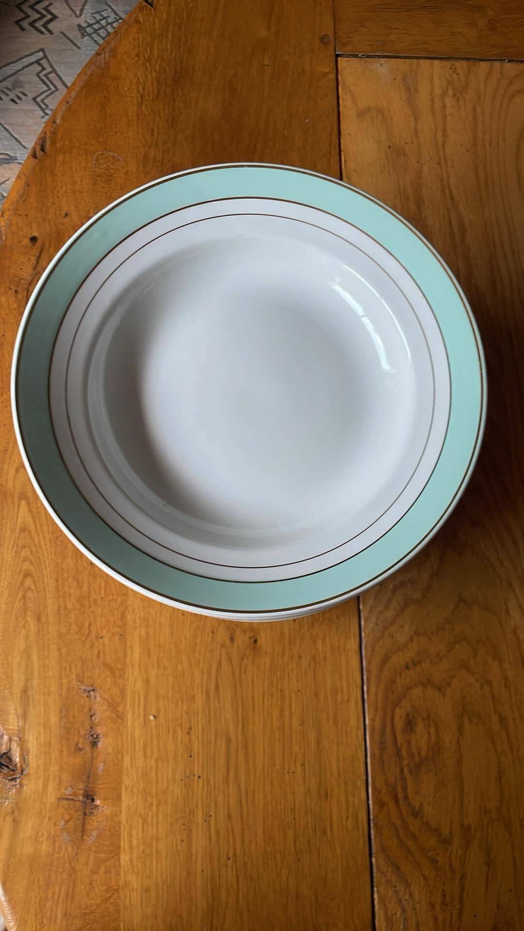 set of 20 KG Luneville soup plates, Epinay model