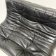 1990s vintage Togo set in black leather by Michel Ducaroy for Ligne Roset