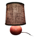 Lamp to table foot ball wood, lampshade jute khaki
