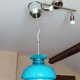 Blue opaline chandelier