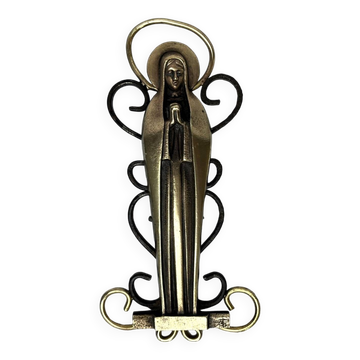 Religious object, 20th century bronze Virgin