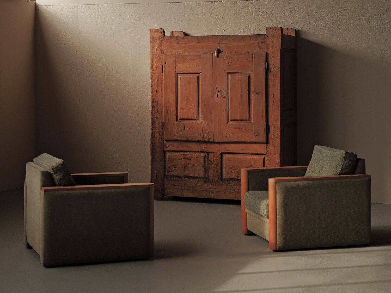 Art-Popular furniture in pine and larch, Lozère, 19th century