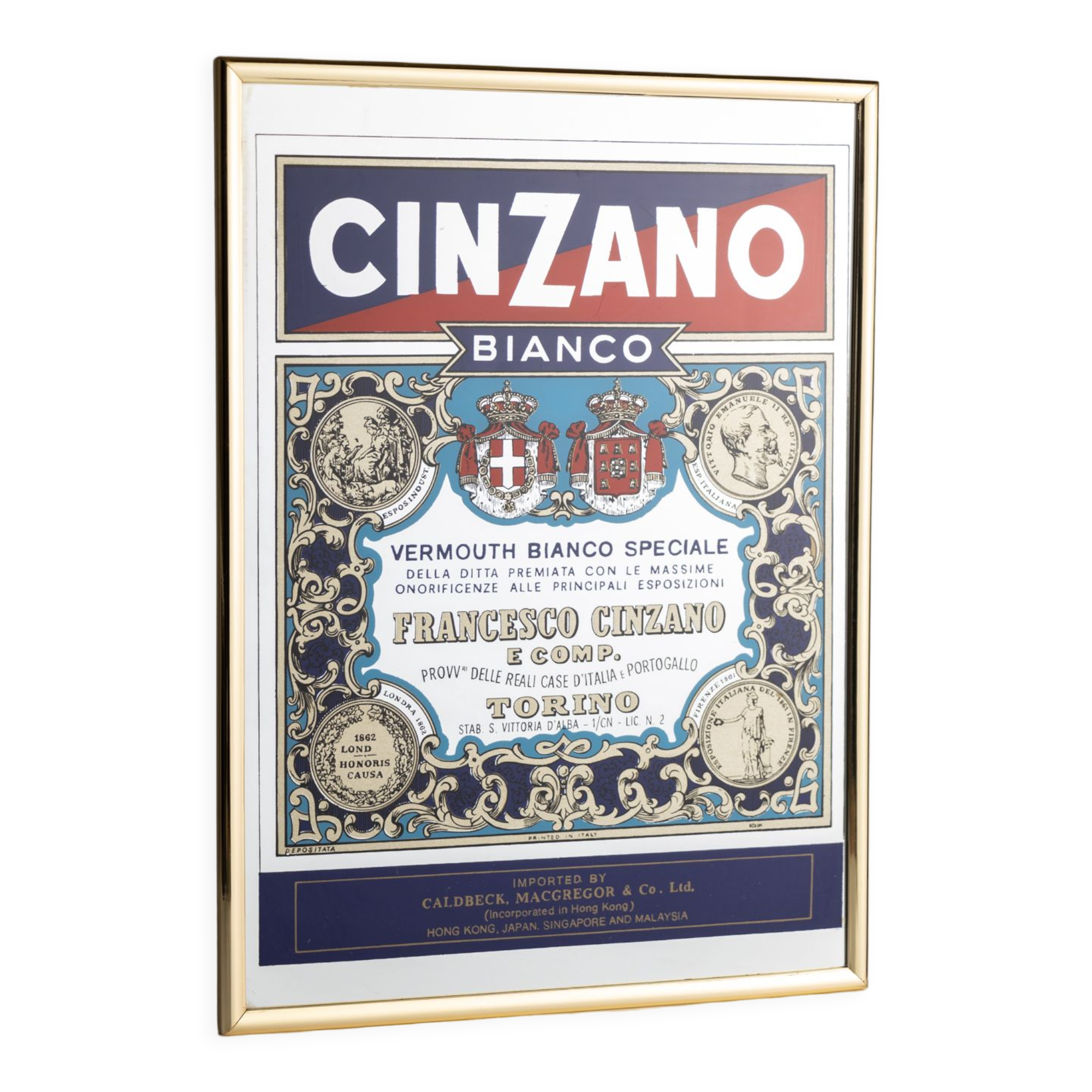 miroir publicitaire vintage Cinzano