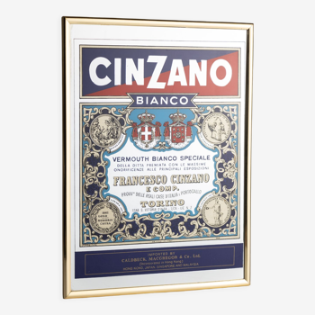 miroir publicitaire vintage Cinzano