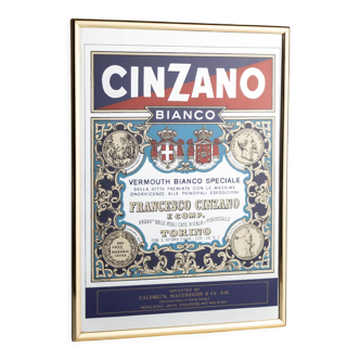Vintage advertising mirror cinzano