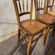 Set of 5 caned bistro chairs