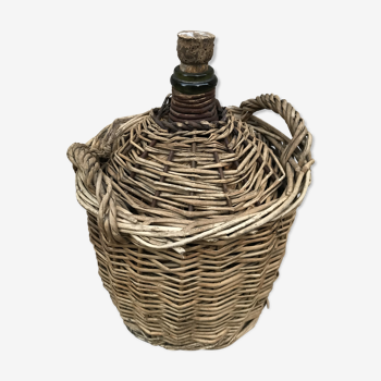 Demijohn rattan wicker woven