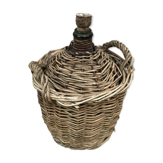 Demijohn rattan wicker woven