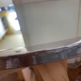 Large oval mirror with chrome surround