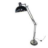 Lampe sur pied en chrome de style industriel