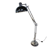 Chrome floor lamp in industrial style