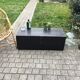 Old chest or wooden trunk black patina