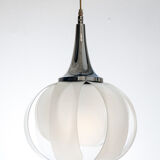 Vintage ceiling lamp in methacrylate and chrome metal, Spain, 1970