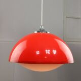 Italian Space Age Pendant in Plexiglass and Chrome, 1970s