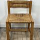 Set of 6 solid elm chairs by maison regain 1970.