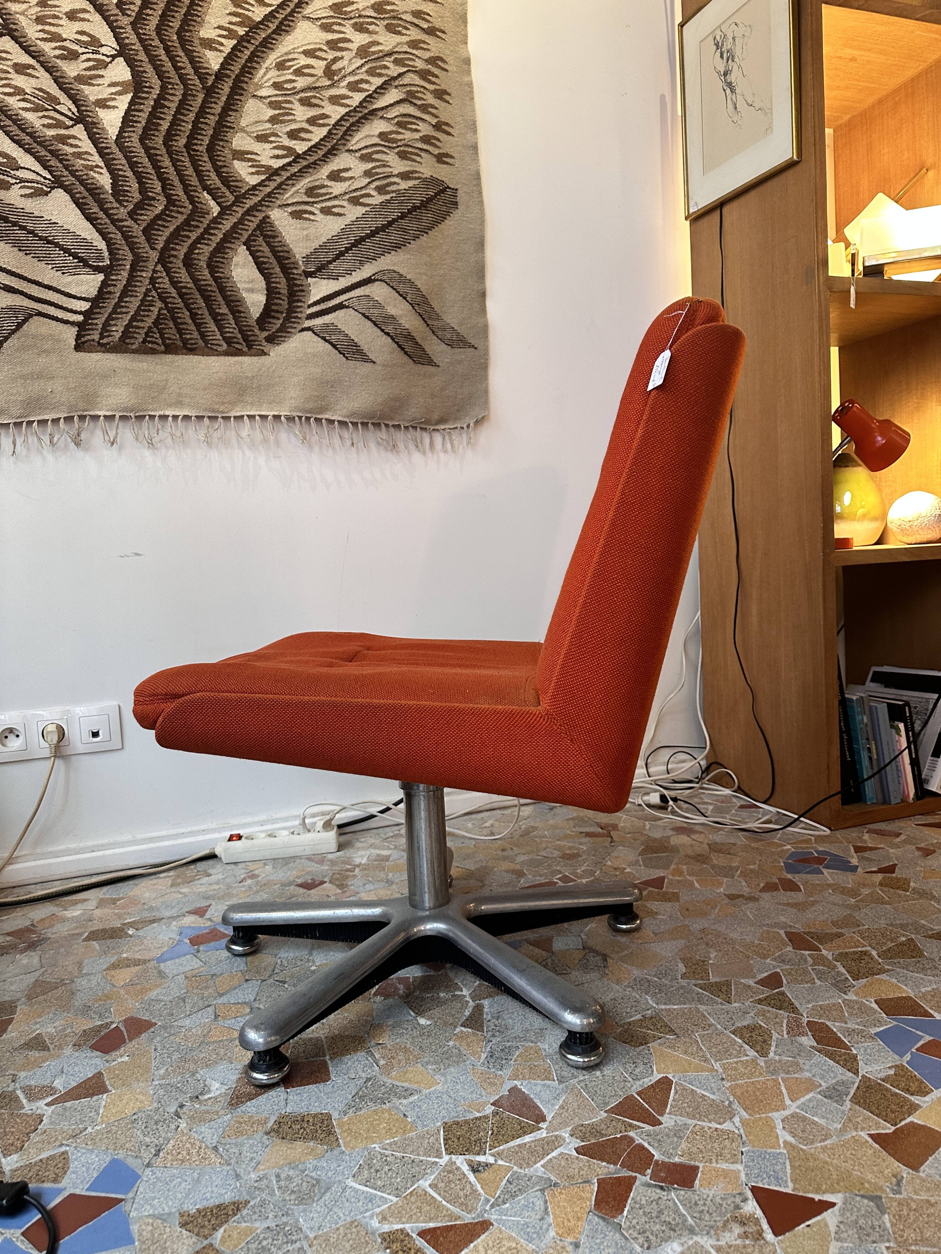 Orange armchairs
