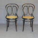 2 KOHN N°35 Art Nouveau bistro chairs -1875- recently hand-caned