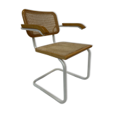 Cesca model chair with armrests white