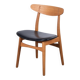 Oak Dining Chair attributed to Hans J. Wegner for Carl Hansen & Son, Denmark, 1952