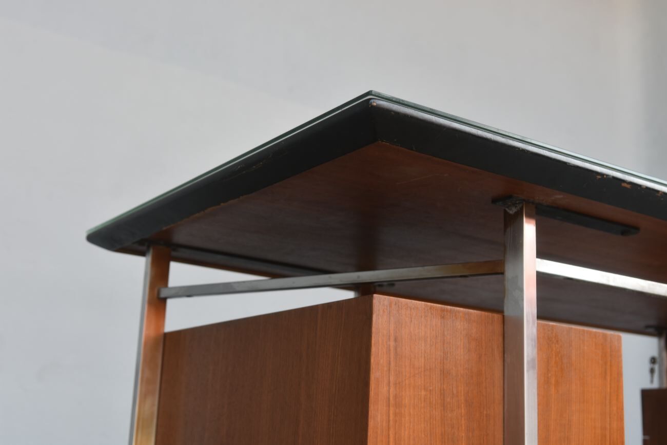 Desk rosewood and chrome 1960s