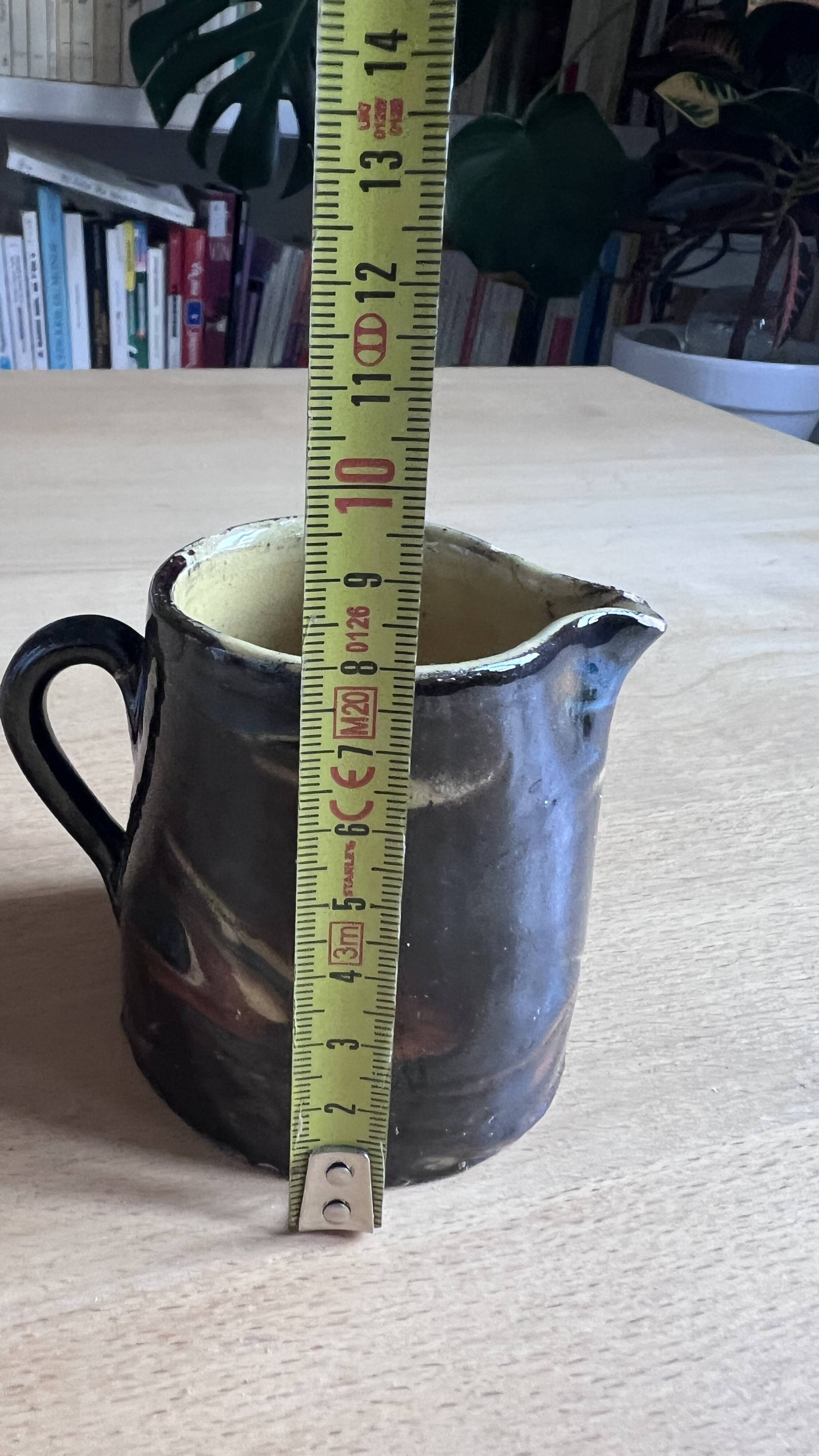 Pot à lait jaspé vintage Vallauris