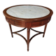 Round mahogany pedestal table Louis XVI