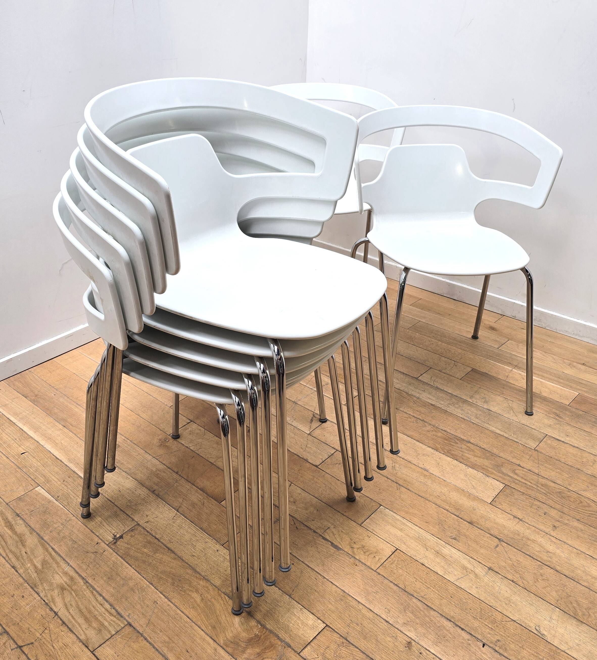 Suite of 8 Segesta 500 chairs, Alias
