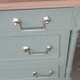 Commode redécorée couleur vert