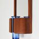 Danish wall mirror by Jacob Hermann & Per Lütken and Holmegaard glass vase, 1960s.