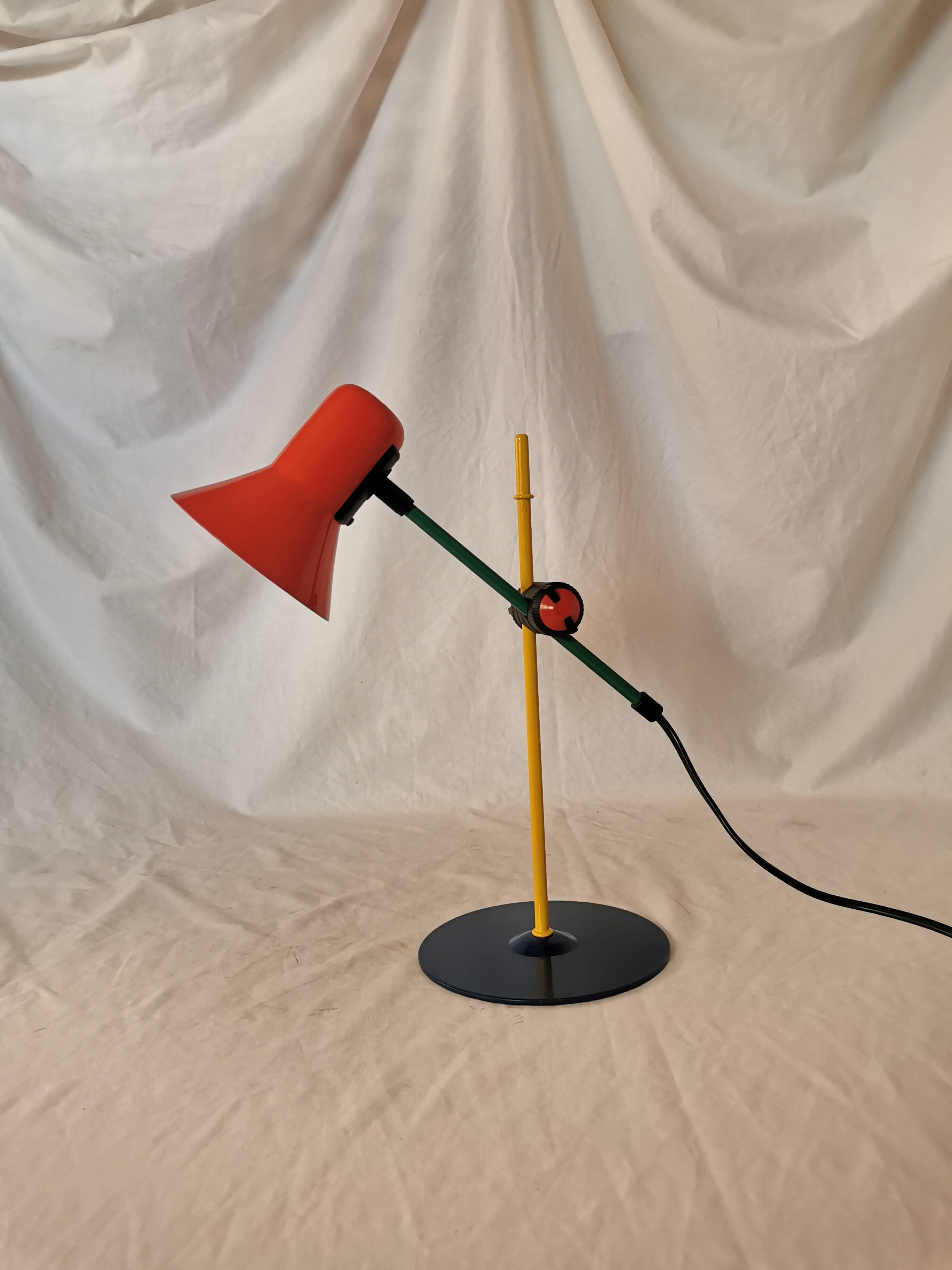 Lampe articulée postmoderne Veneta Lumi, Italie, 1980